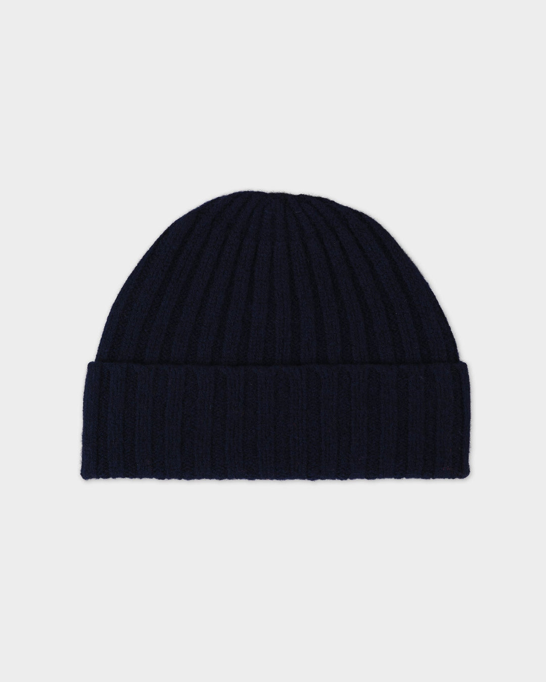 JG Brushed Plain Ribbed Hat Nero Navy
