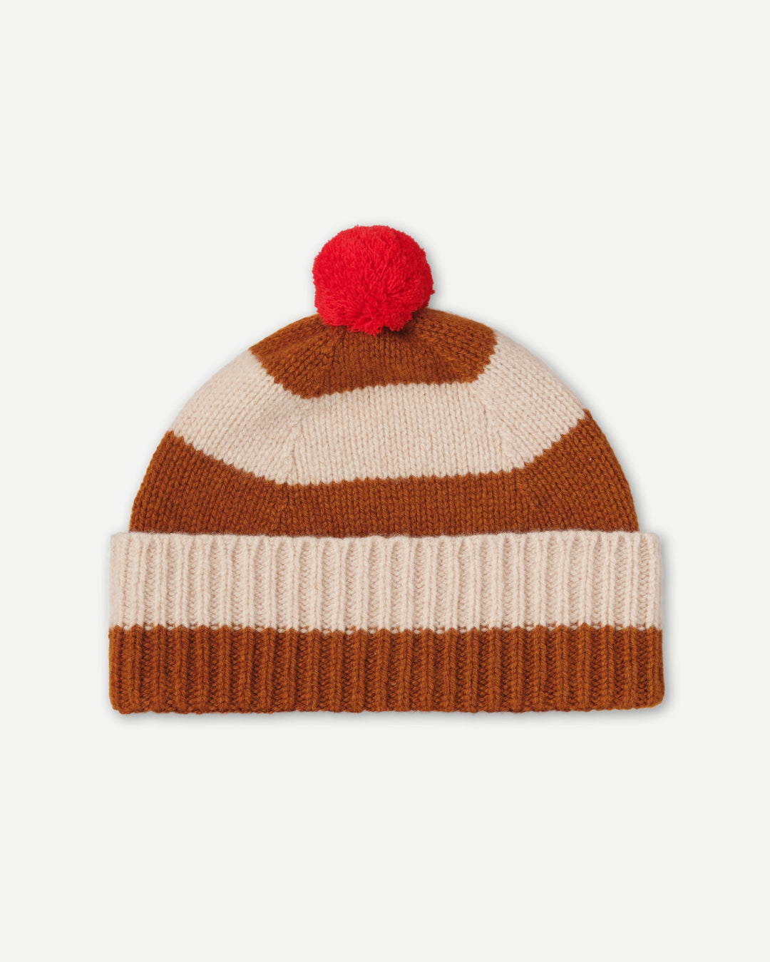 JG Stripe Pompom Hat Cumin/Oatmeal