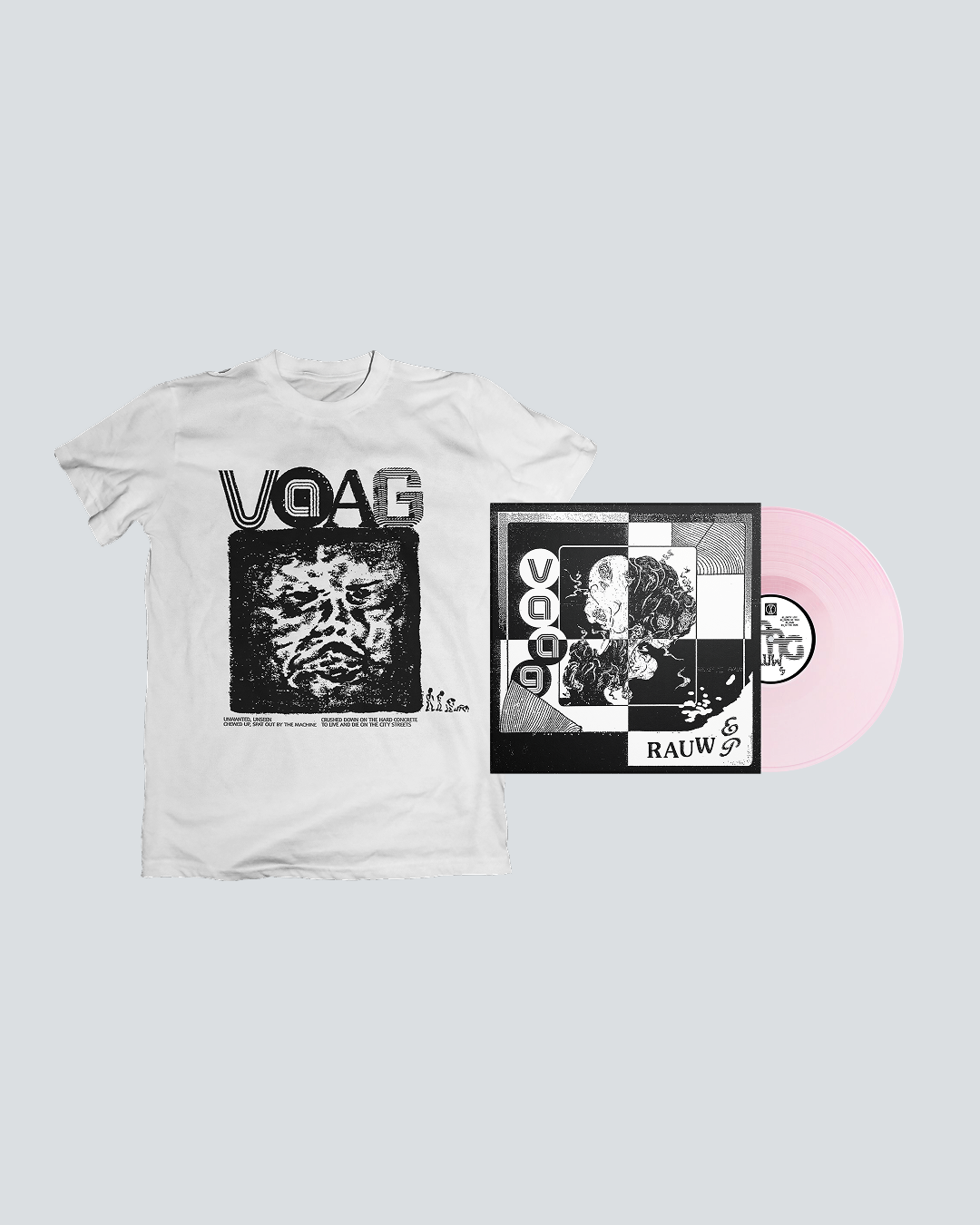 EP - Vaag : RAUW ! 12" Pink Vinyl + Limited Edition T-Shirt