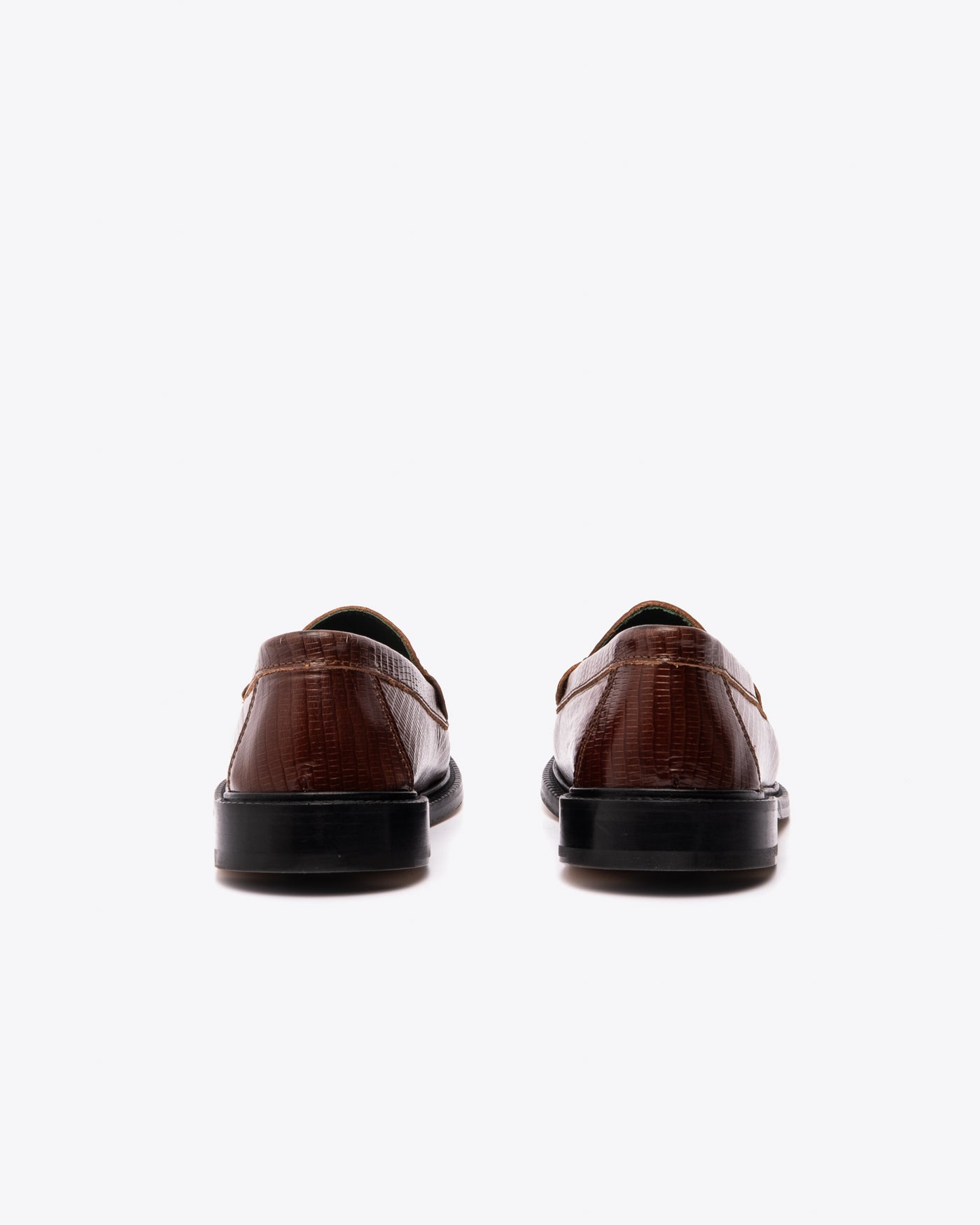 Vinny's Yardee Mocassin Loafer Lizard Pattern Brown