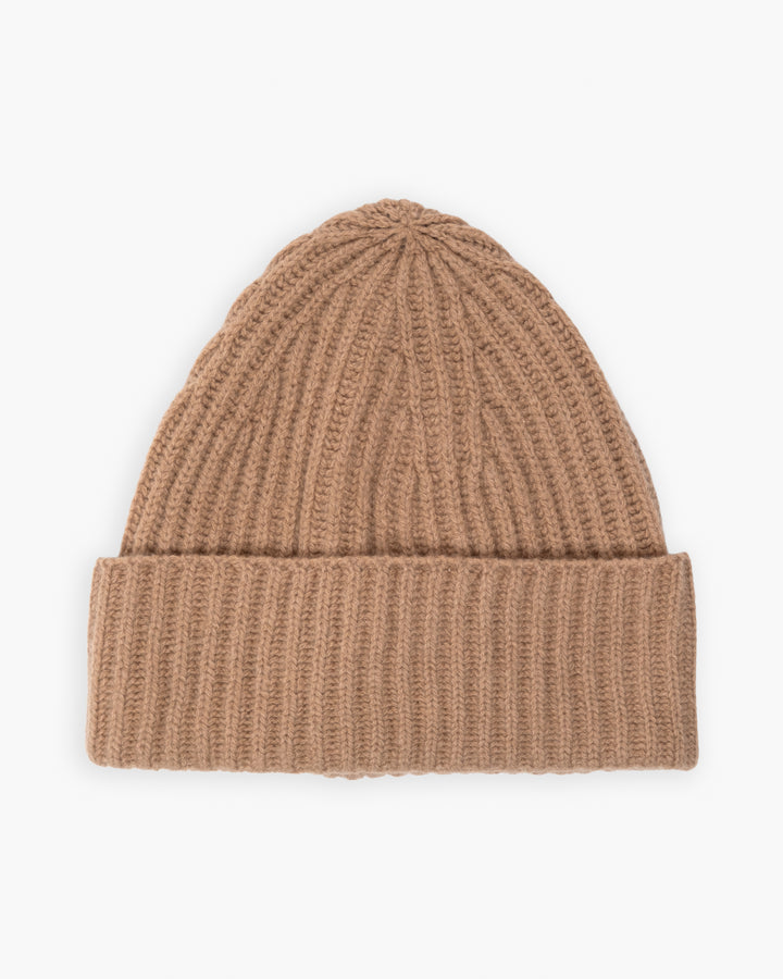 Wool Cashmere Beanie Camel