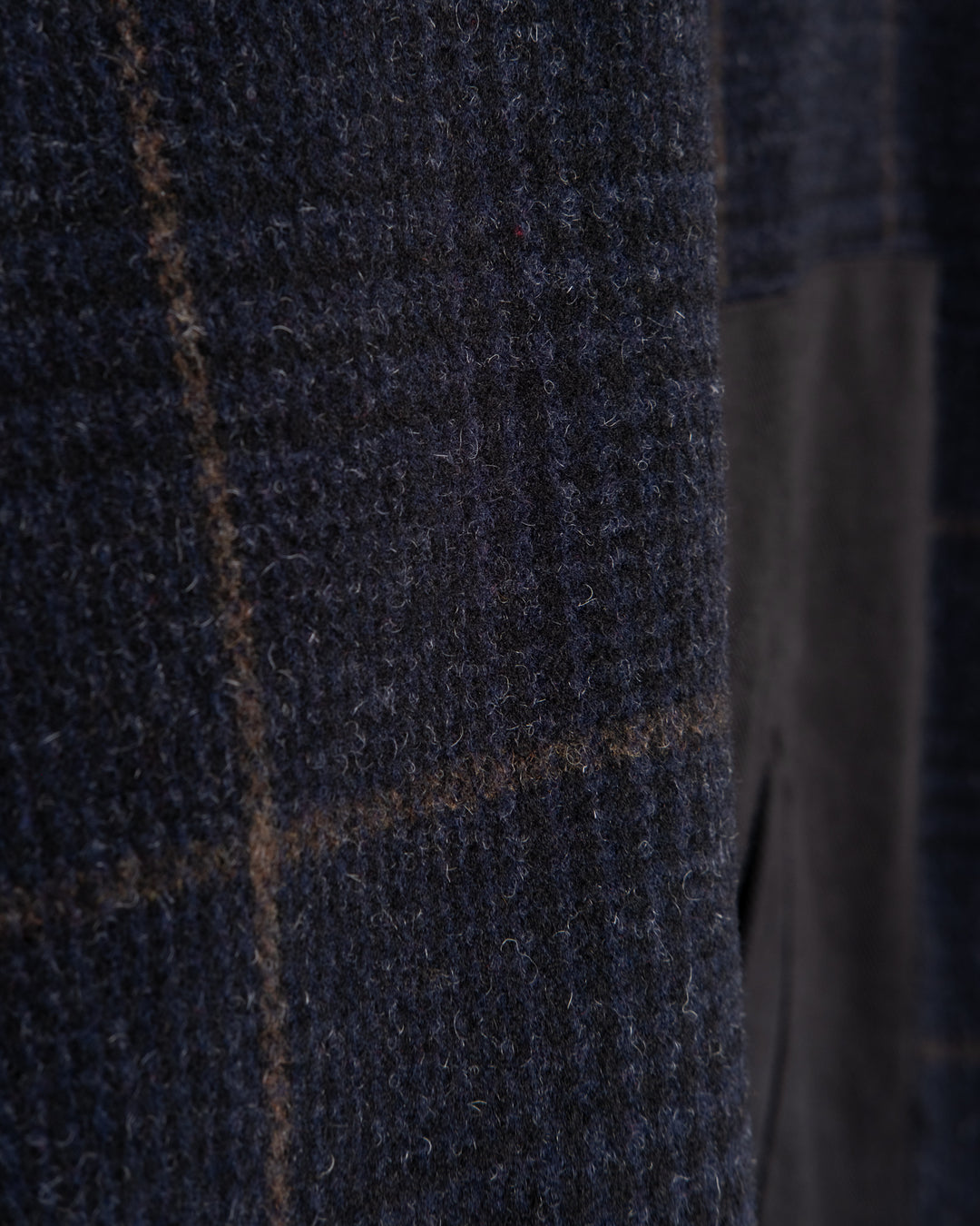 Army Caban Reversible Tambura Golf Wool Navy/Brown Check