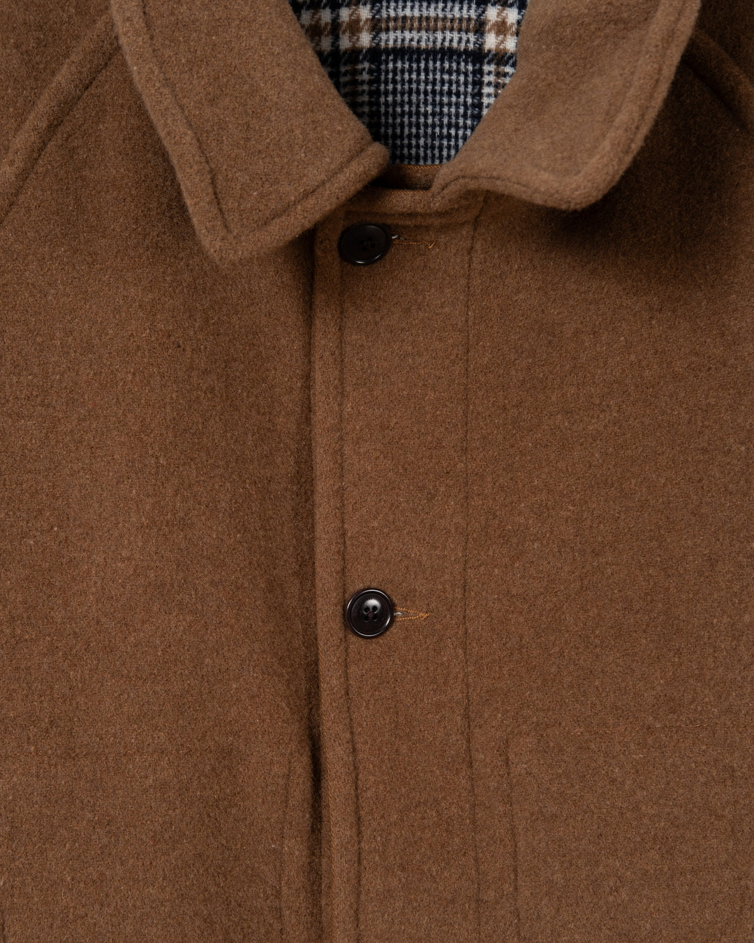 Army Caban Reversible Tambura Golf Wool Camel/Brown Check