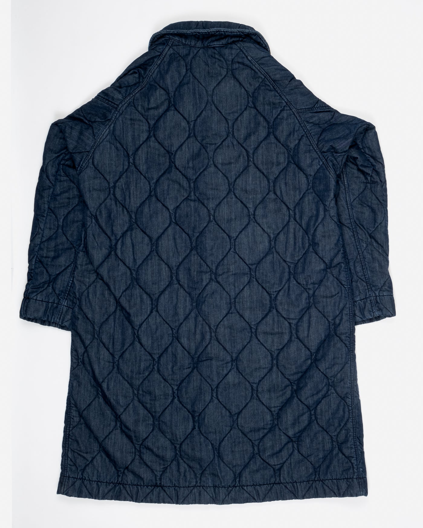 G.o.D Army Trench Quilted Denim Indigo