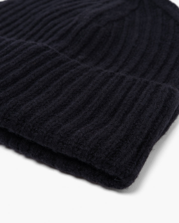 Wool Cashmere Beanie Black