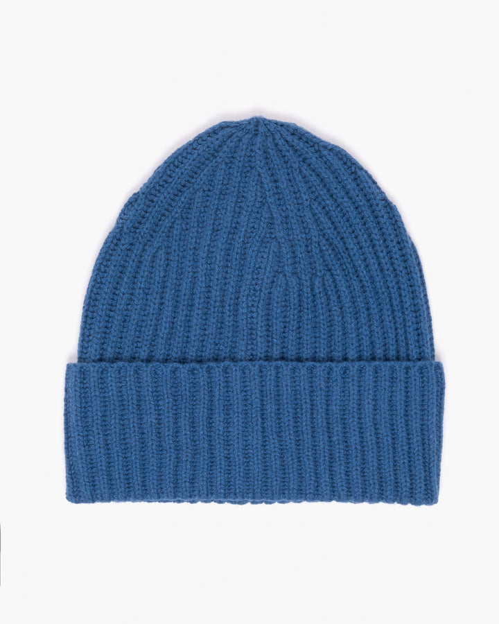 Wool Cashmere Beanie Aqua
