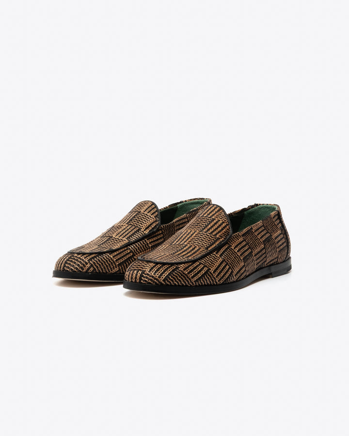 Vinny's Belgee Loafer Brown Raffia