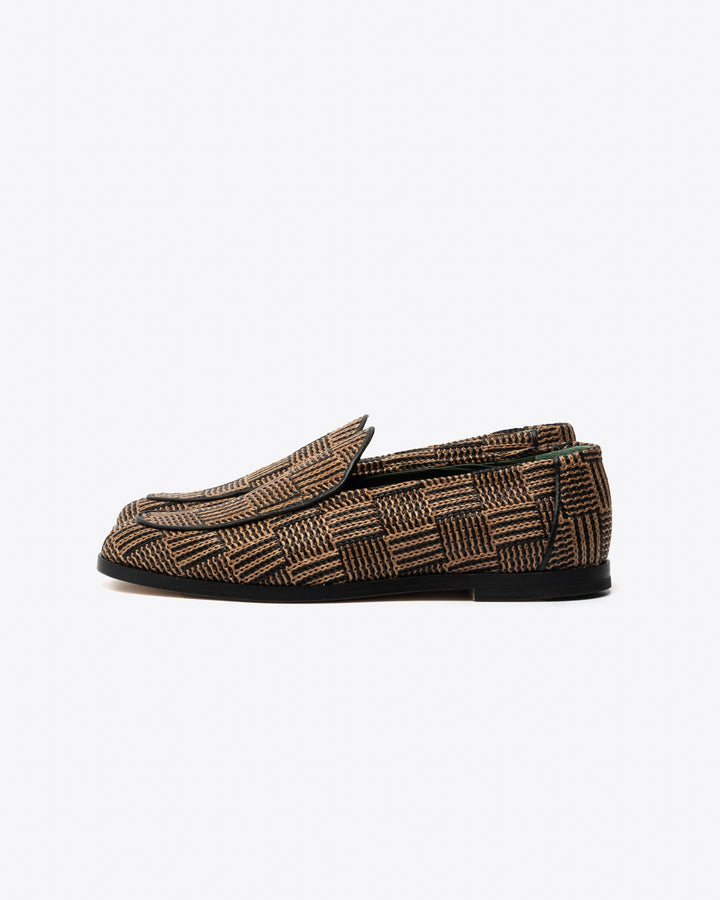 Vinny's Belgee Loafer Brown Raffia