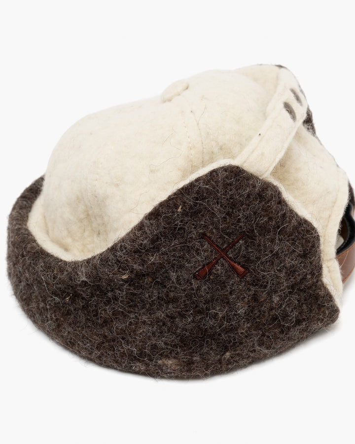 Chapka Artisanal Felted Wool Avoine/Brown