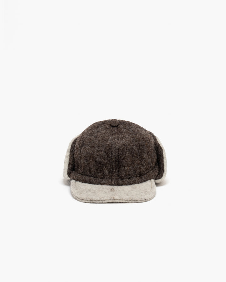 Cap Artisanal Felted Wool Brown/Grey