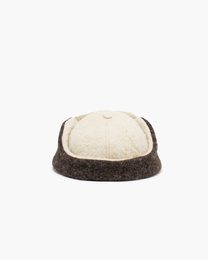 Chapka Artisanal Felted Wool Avoine/Brown