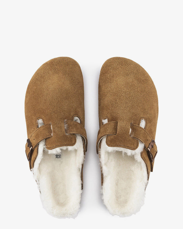 Birkenstock ボストン シアリング ミンク