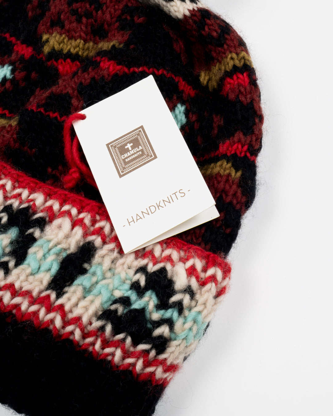 Chamula Double Cuff Beanie Navajo Black