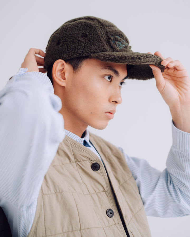 キャップ テディ フリース ユニ ダークフォレスト