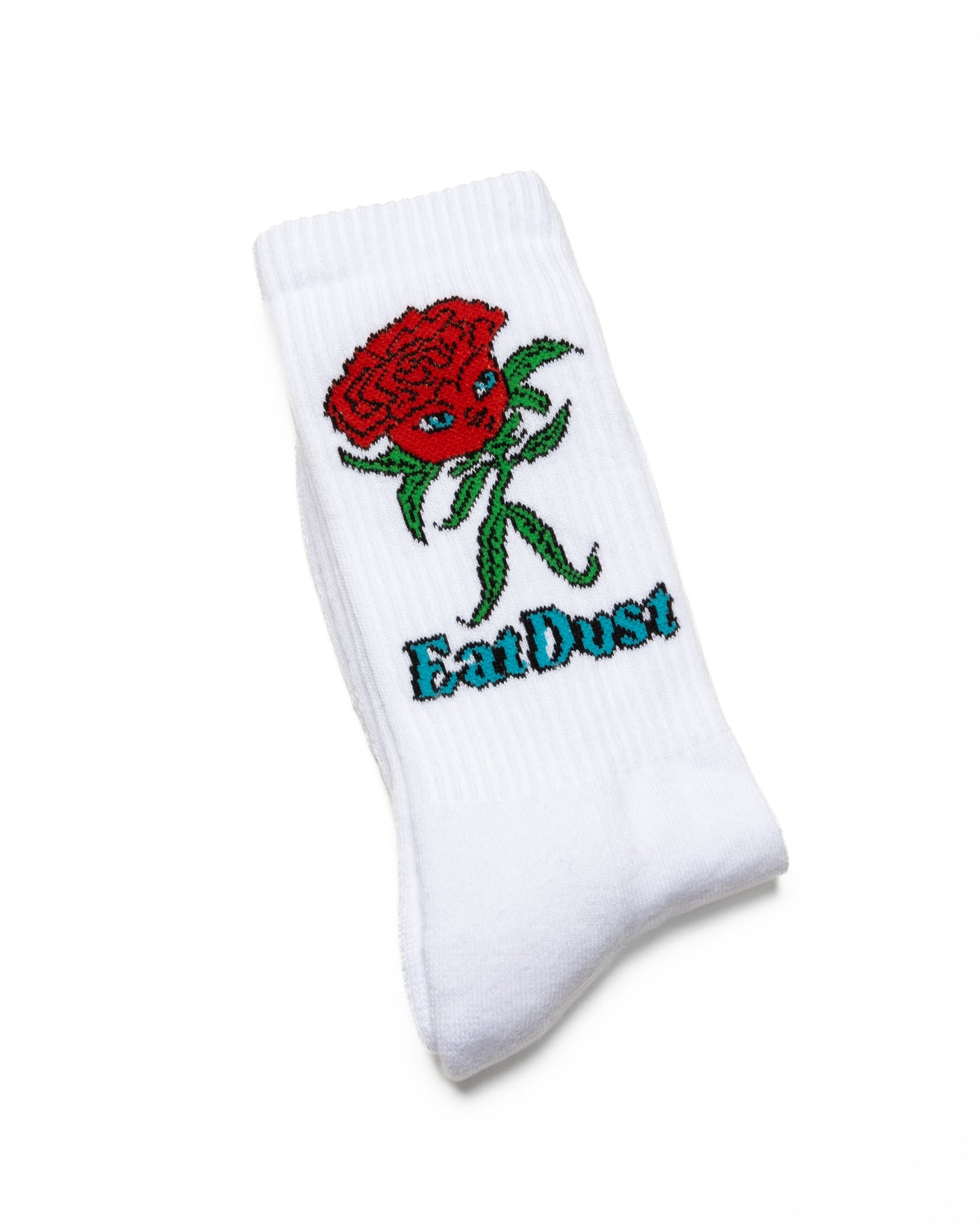 Rose Socks Cotton White