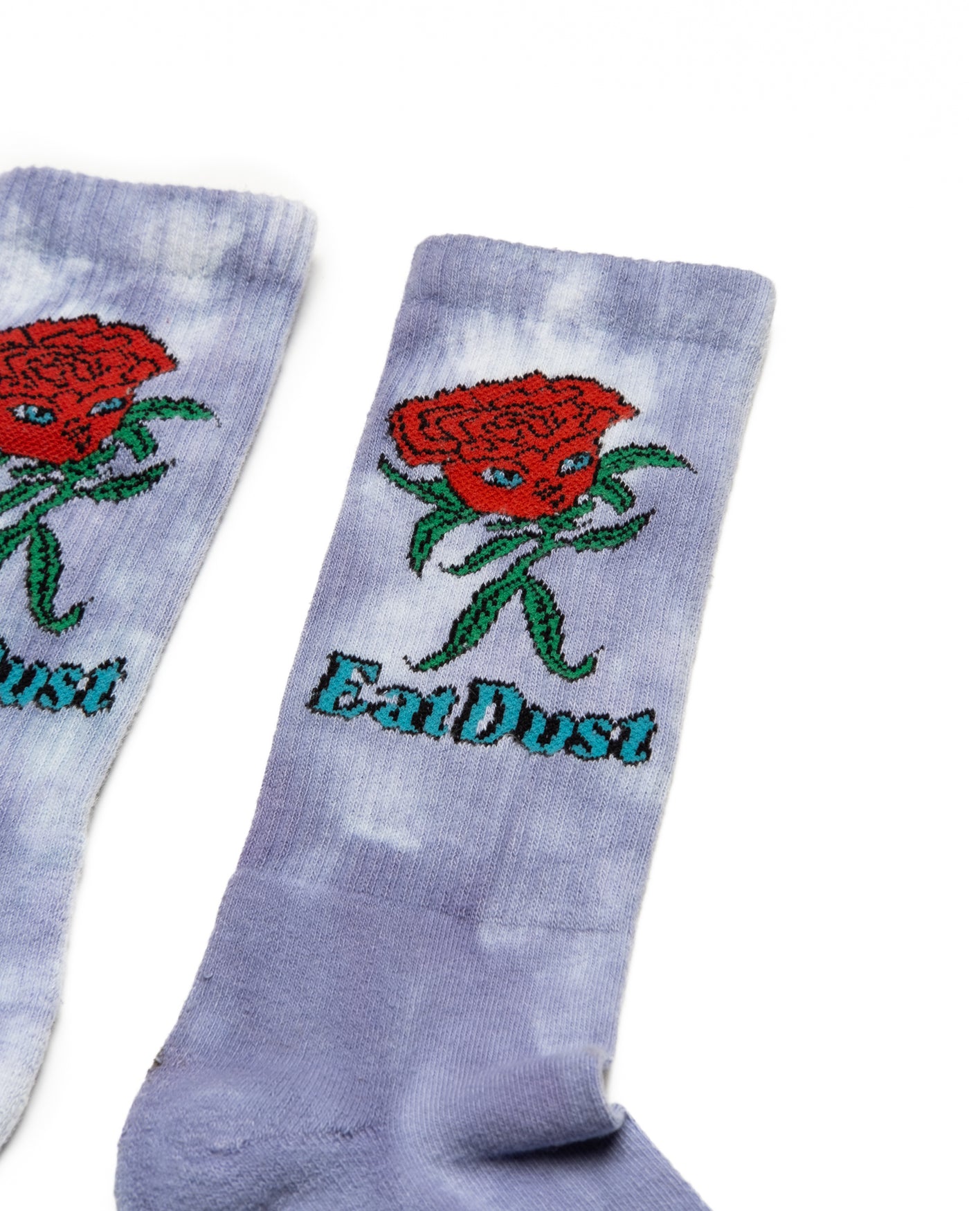 Rose Socks Cotton Tie-Dye Violet