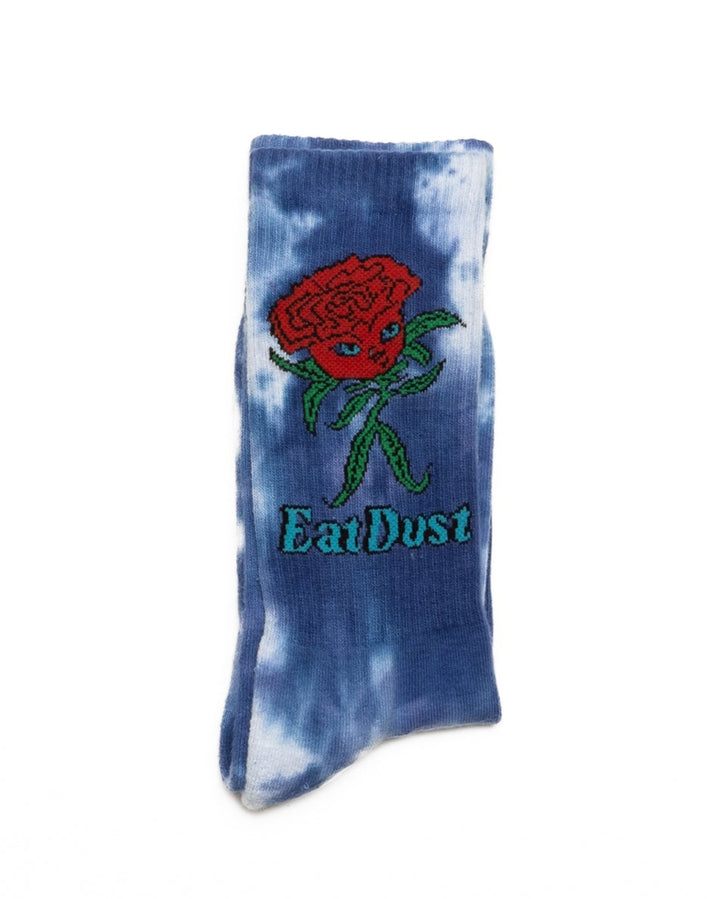 Rose Socks Cotton Tie Dye Blue