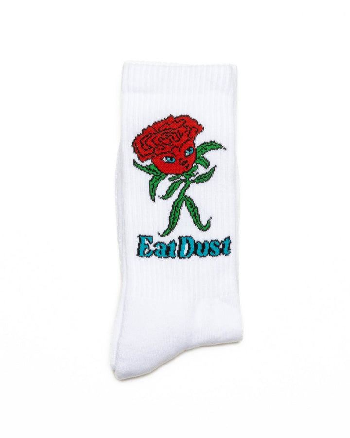 Rose Socks Cotton White