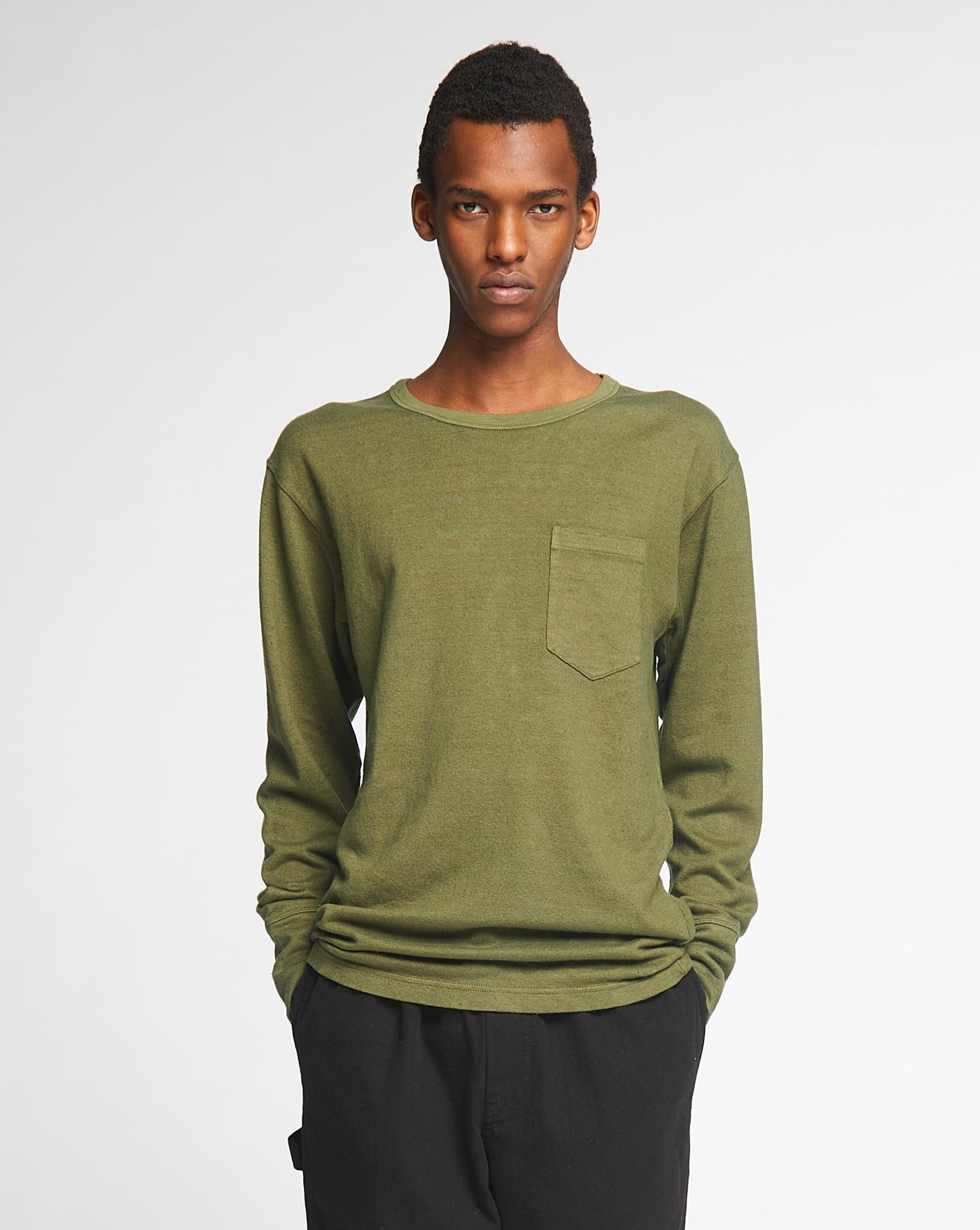 L/S Pocket T Military Jersey Khaki