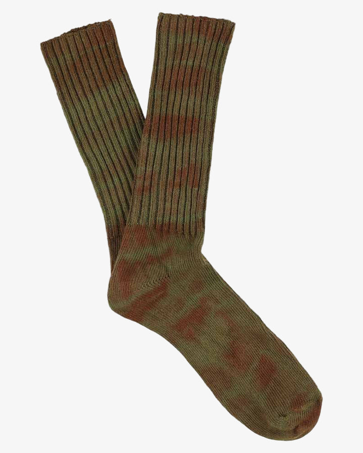 Escuyer Tie Dye Socks Brown/Green