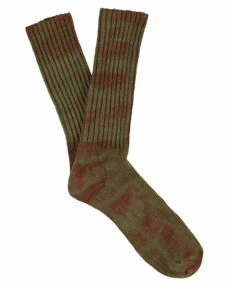 Escuyer Tie Dye Socks Brown/Green