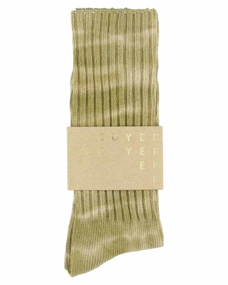 Escuyer Tie Dye Socks Ecru/Gold