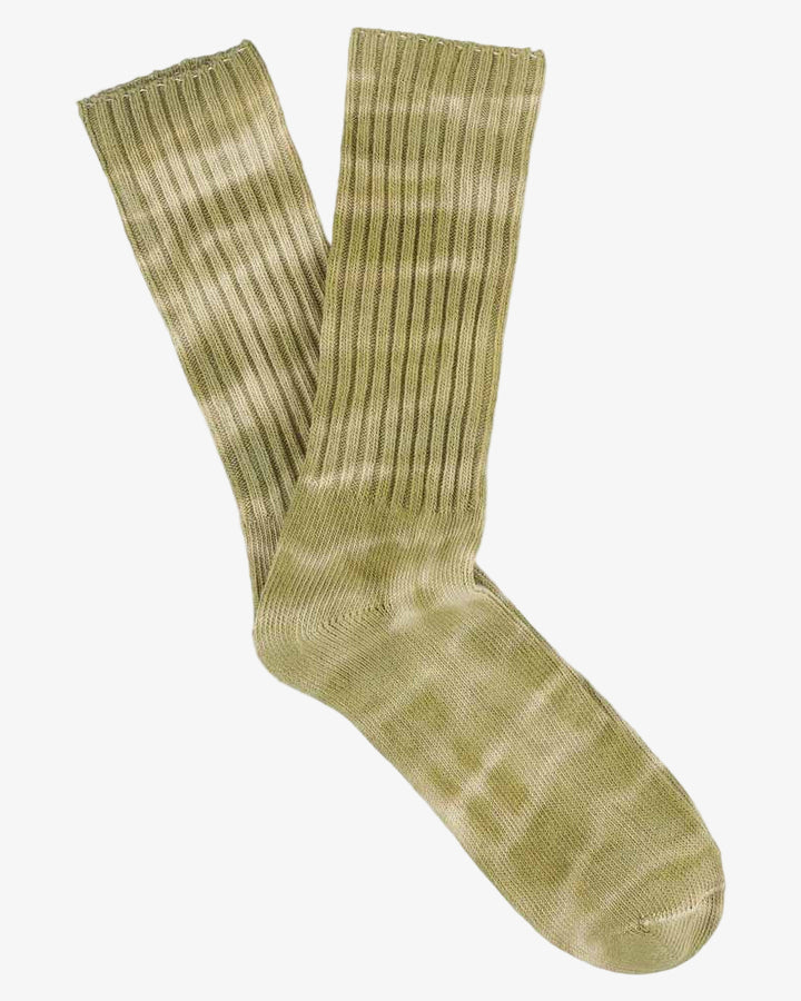 Escuyer Tie Dye Socks Ecru/Gold