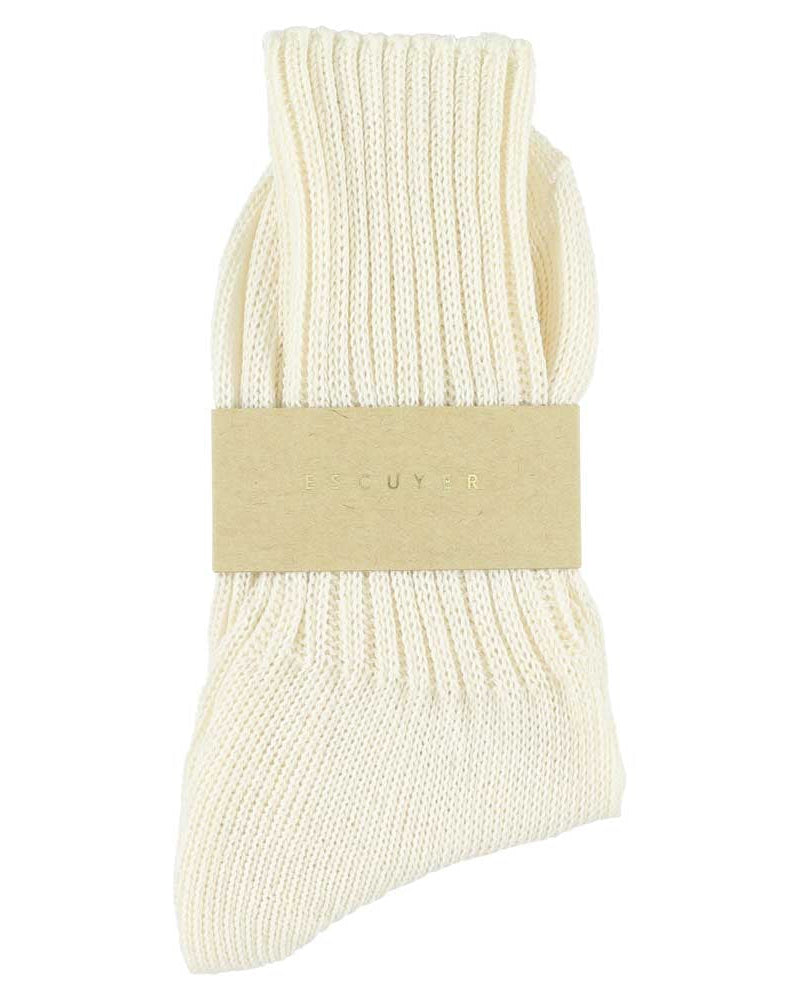 Escuyer Crew Socks Off White