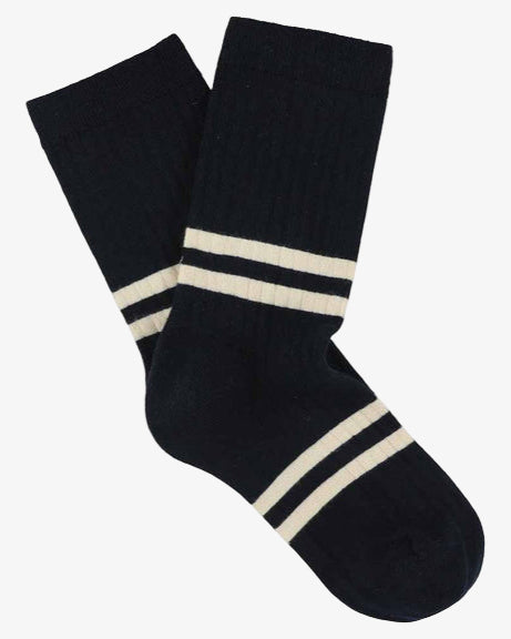 Escuyer Stripes Socks Blue/Ecru