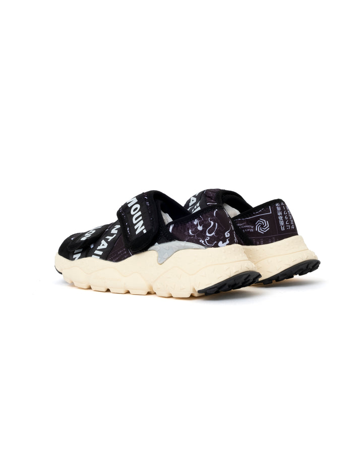 Flower Mountain New Camp Suede/Nylon Newspaper Black/White (Woman)