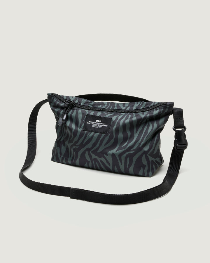 Fannypack Crossbody Polyester Oxford Zebra Green
