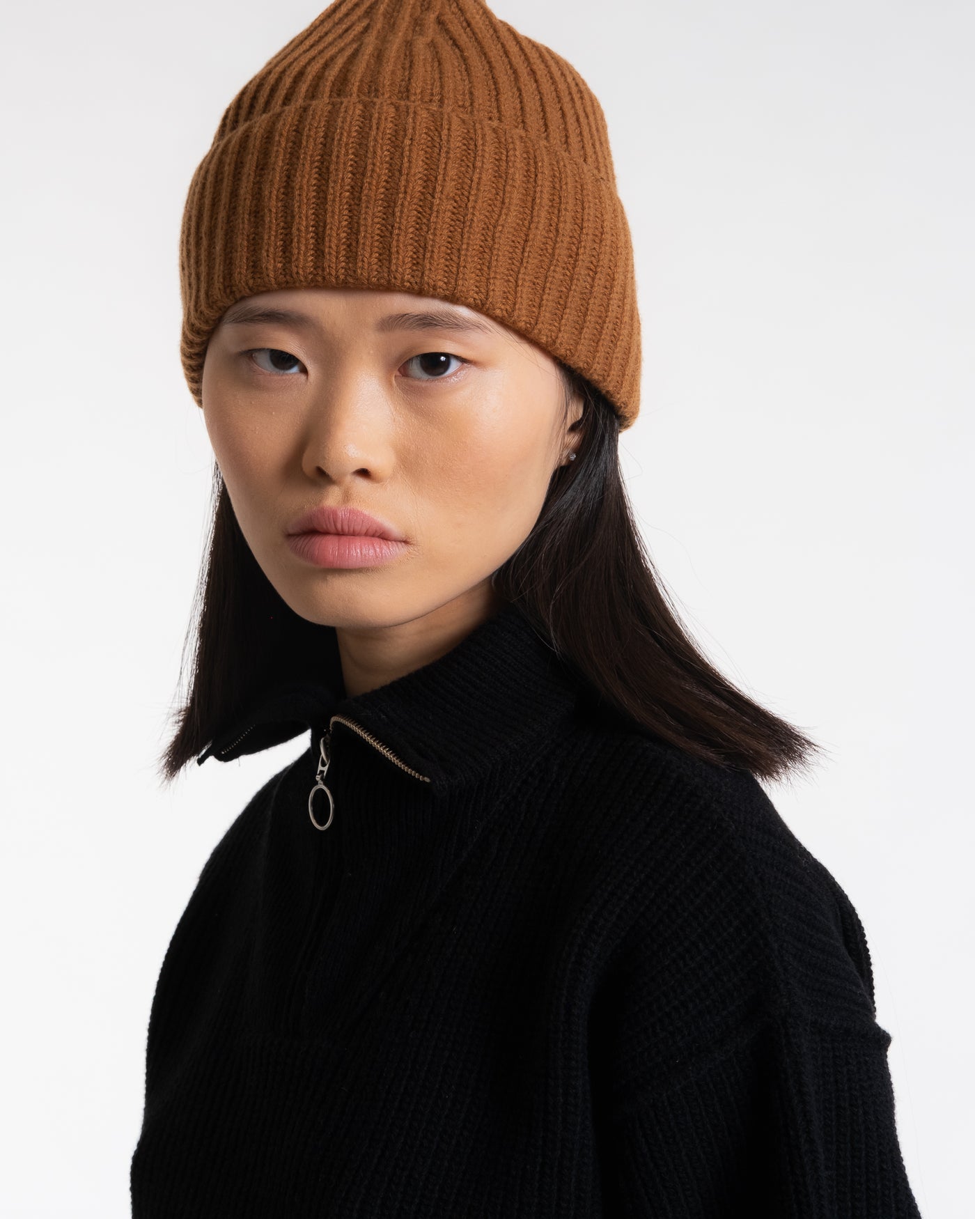 Wool Cashmere Beanie Capuccino