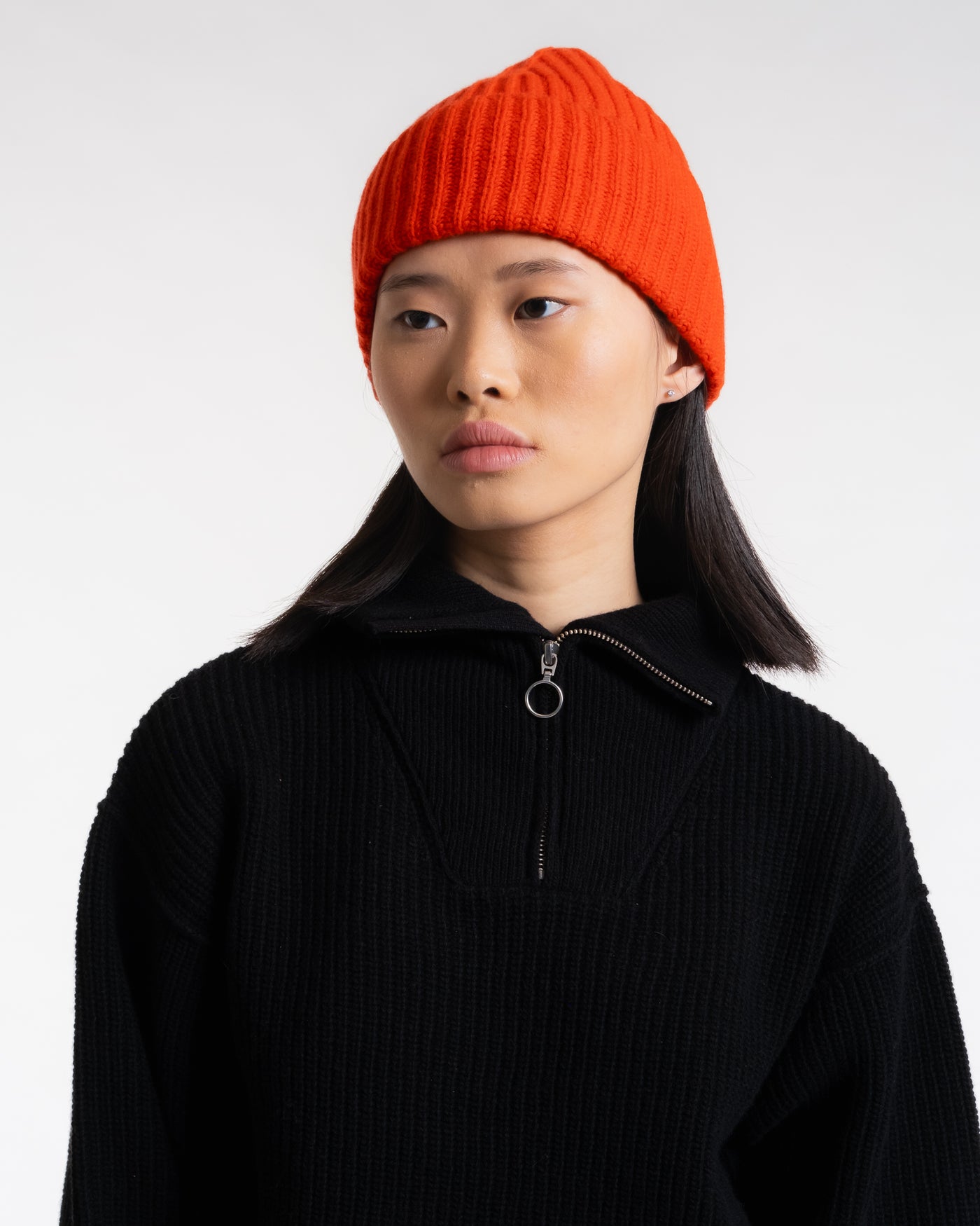 Wool Cashmere Beanie Orange