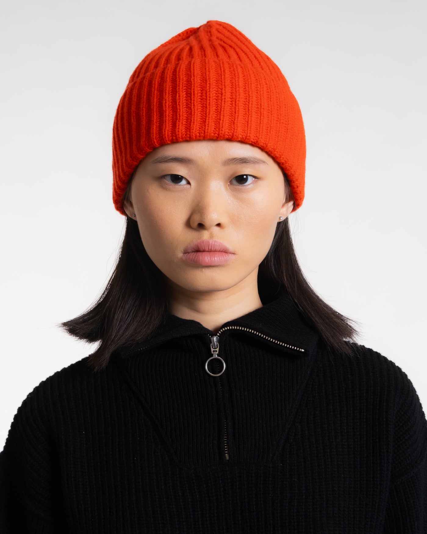 Wool Cashmere Beanie Orange