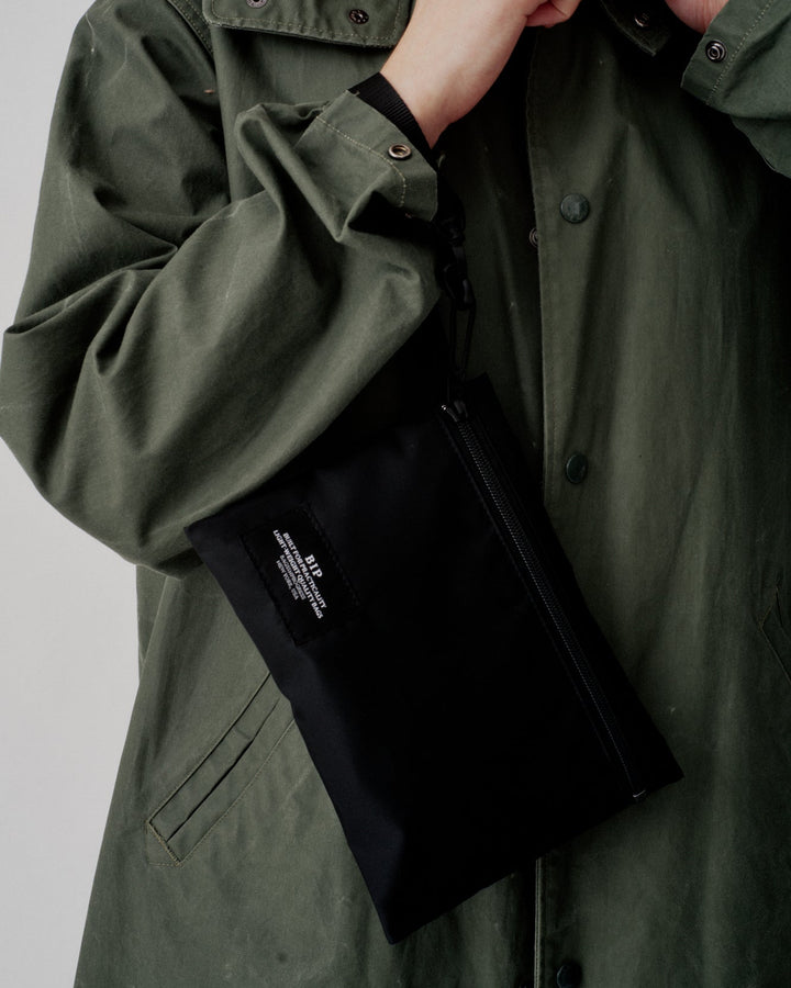 Zipper Pouch Nylon Twill Black