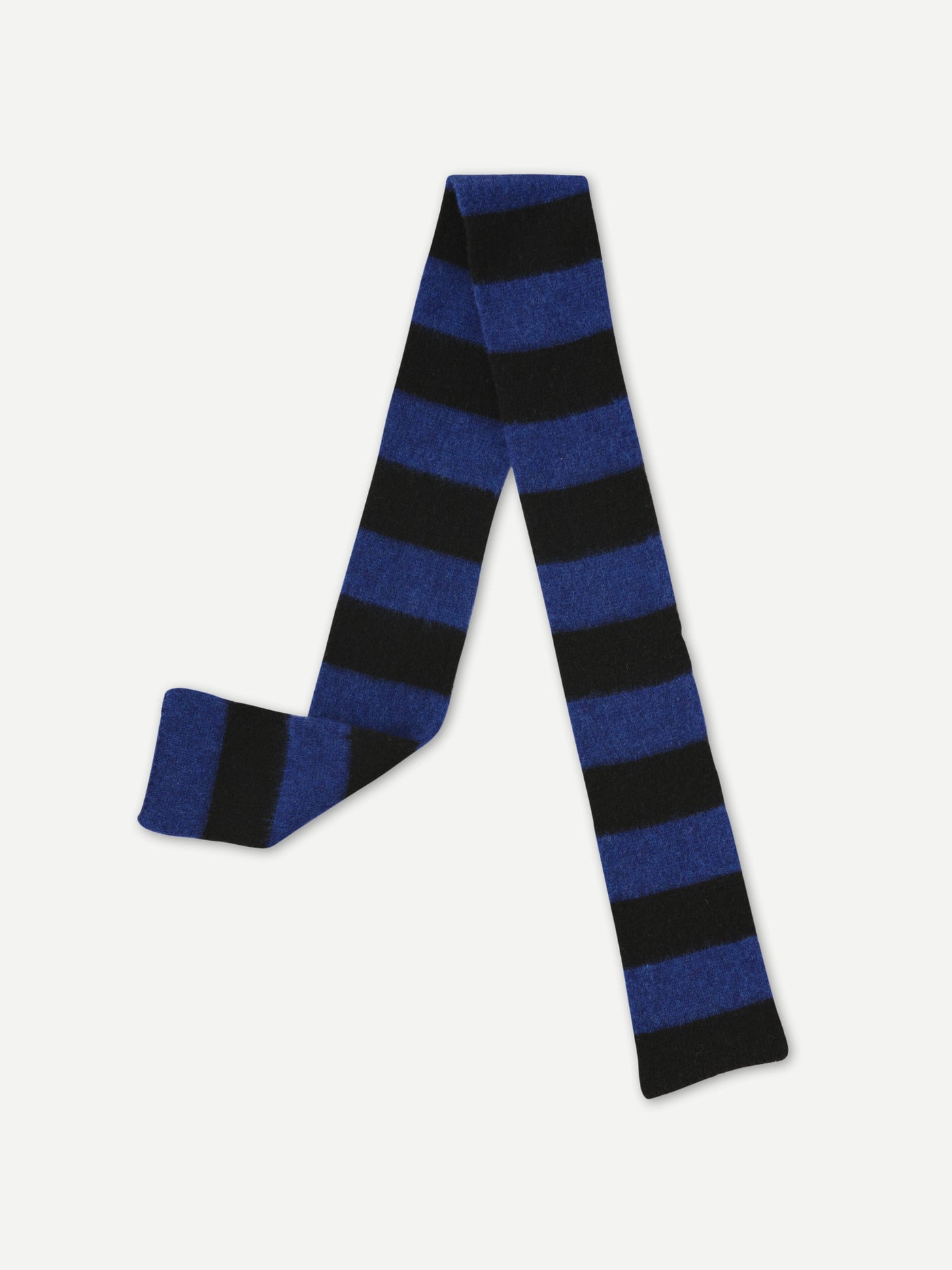 JG Small Brushed Stripe Scarf Black/Nightsky