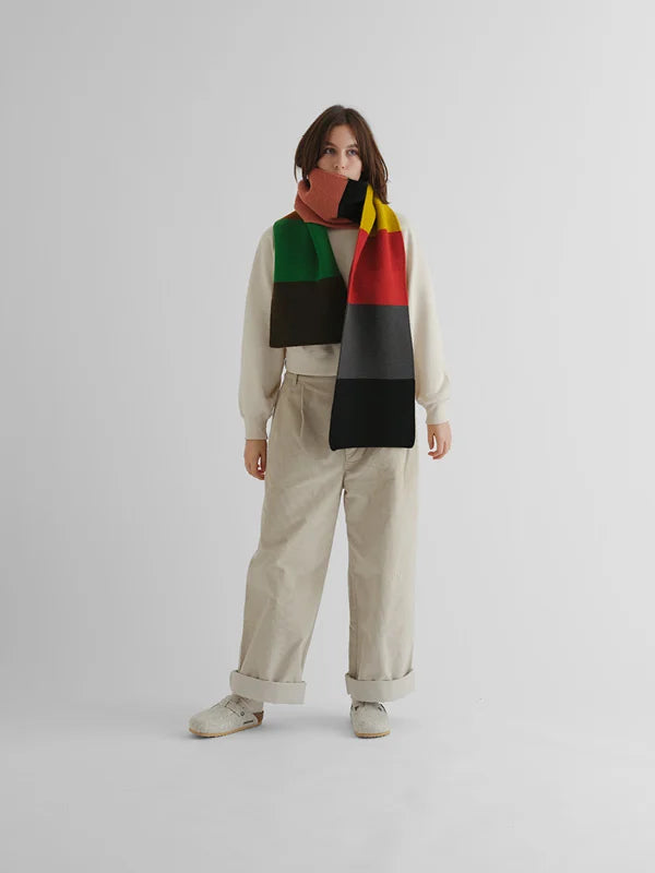 JG Brushed Colourblock Scarf Multicolour