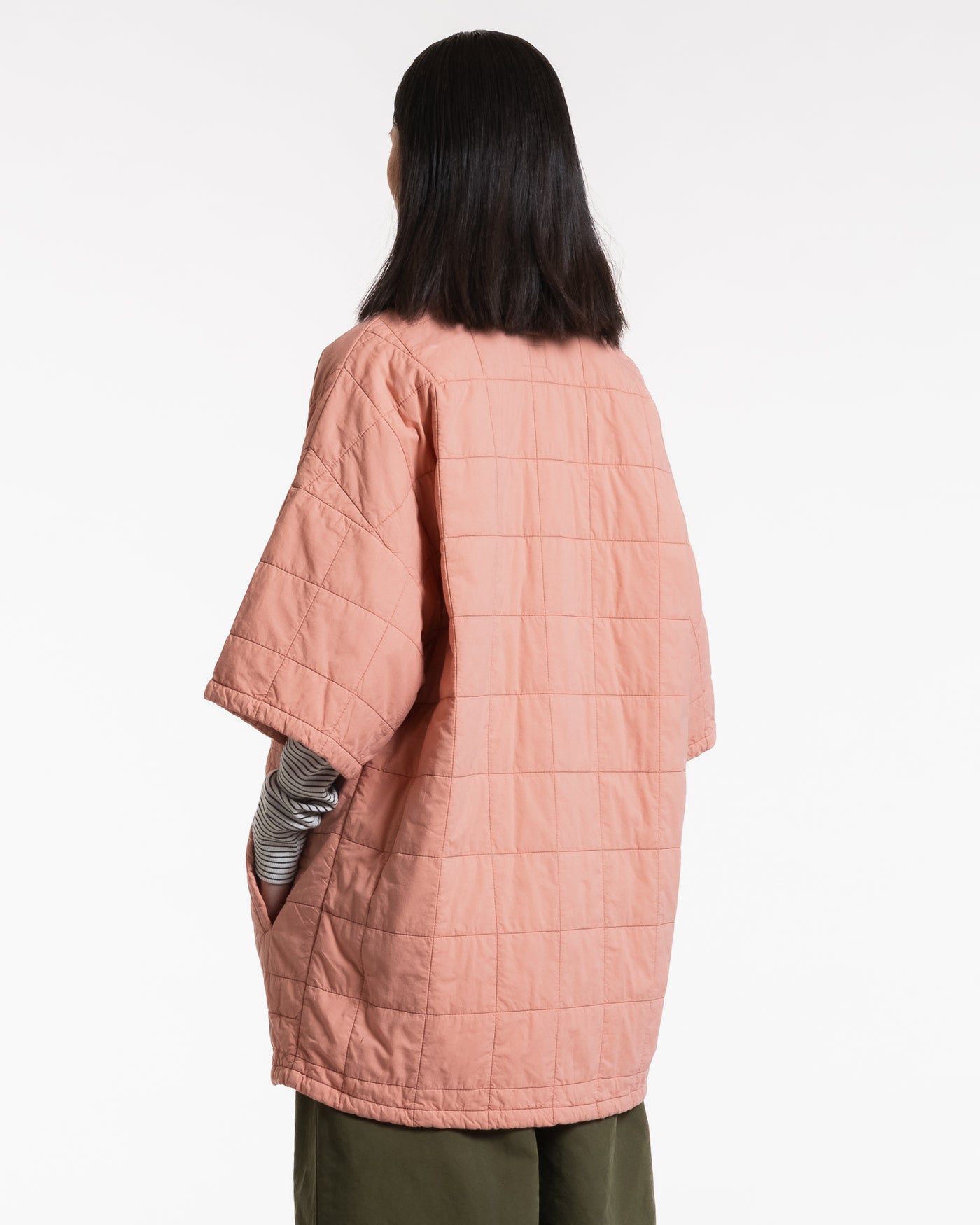 Kyoto Overshirt Cotton Quilt Old Rose