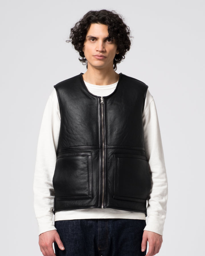 Aviator Vest Shearling Black