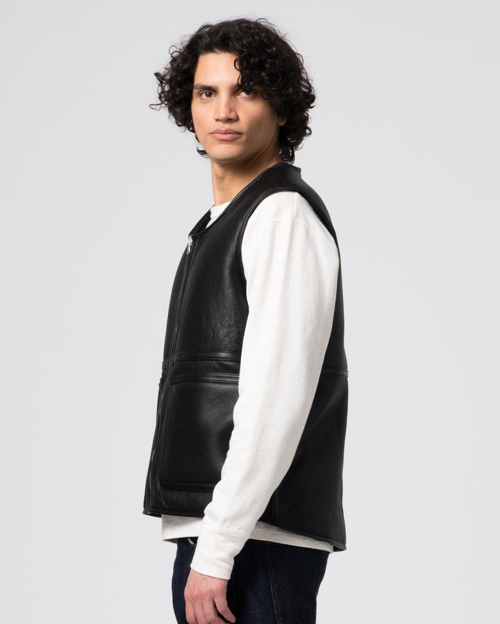 Aviator Vest Shearling Black