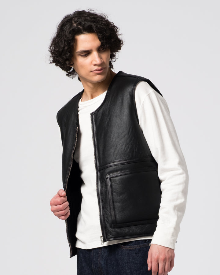Aviator Vest Shearling Black