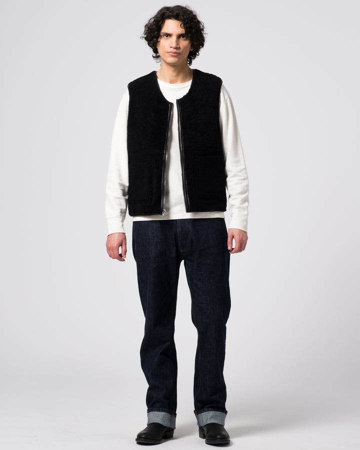 Aviator Vest Shearling Black