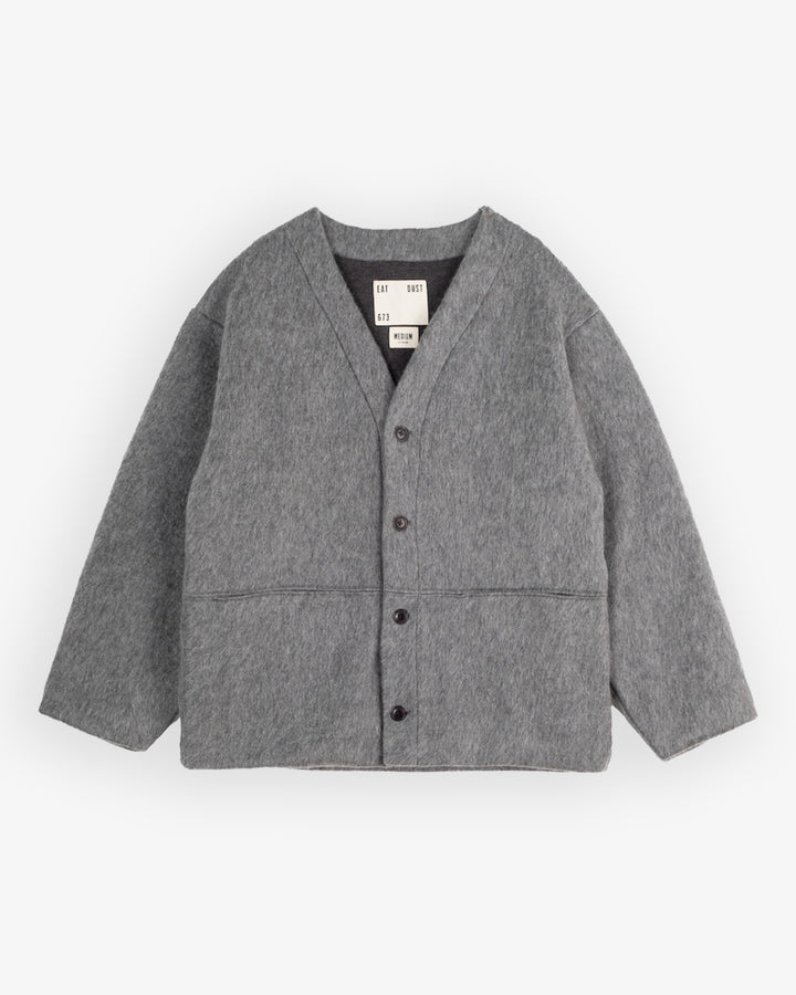 Basic Cardigan Mohair Fleece Asphalt