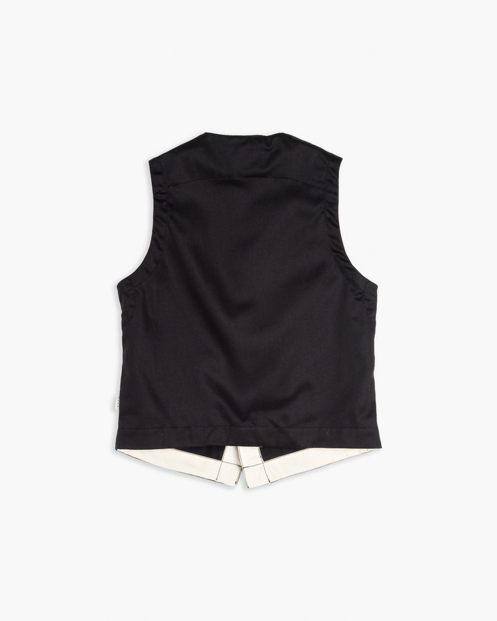 Western Vest Utility Twill Black