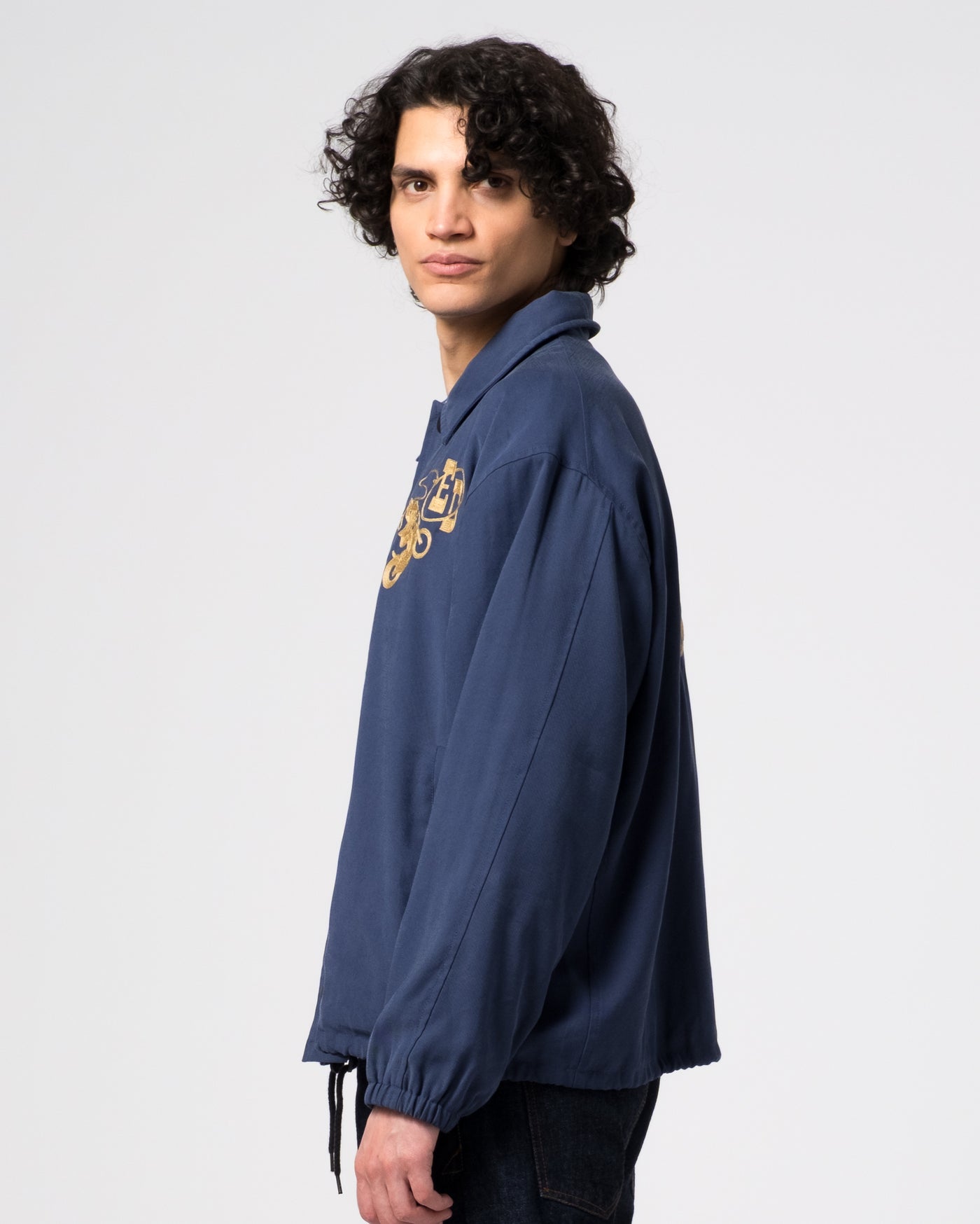 Dago Jacket Duke Rayon Faded Blue