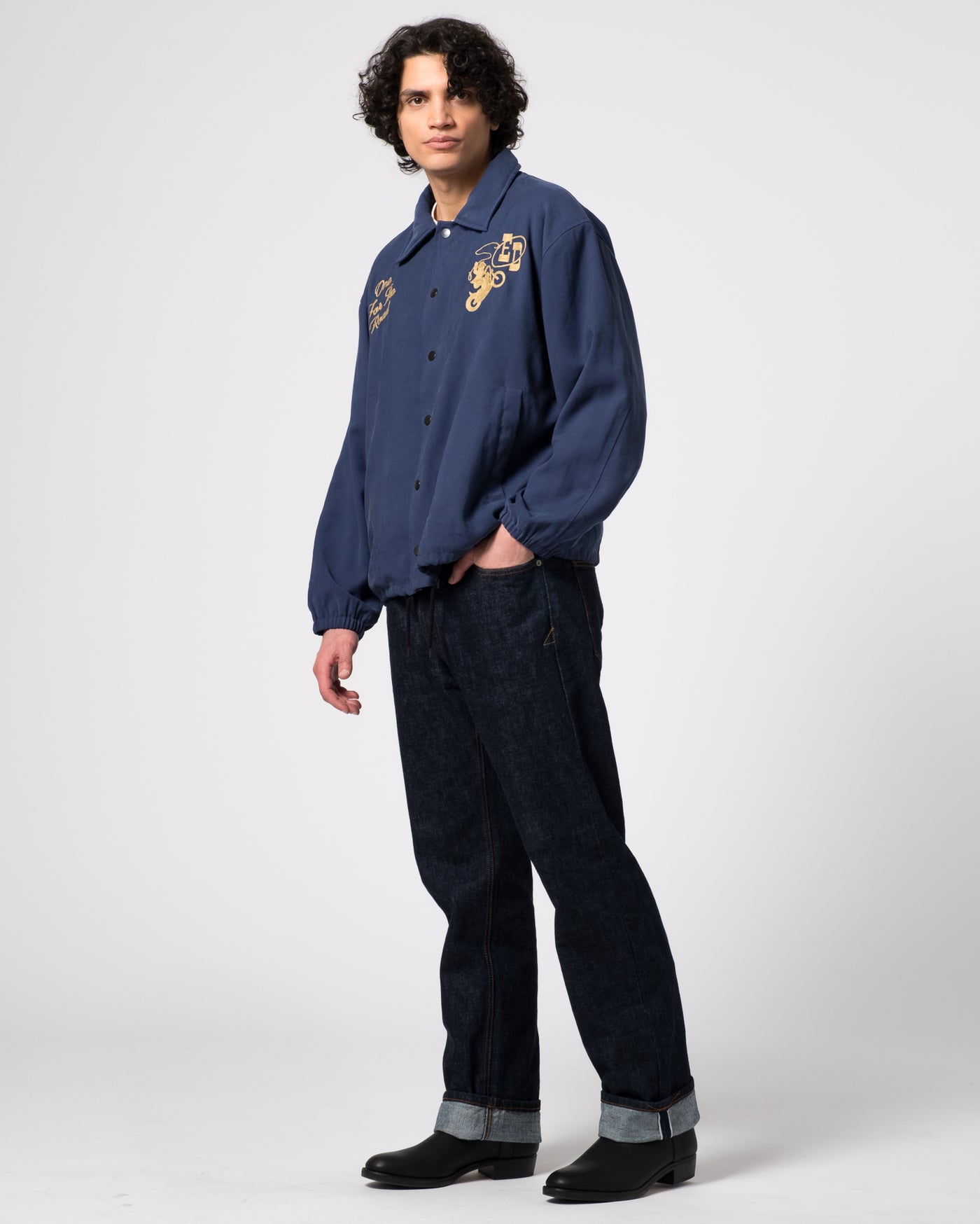 Dago Jacket Duke Rayon Faded Blue