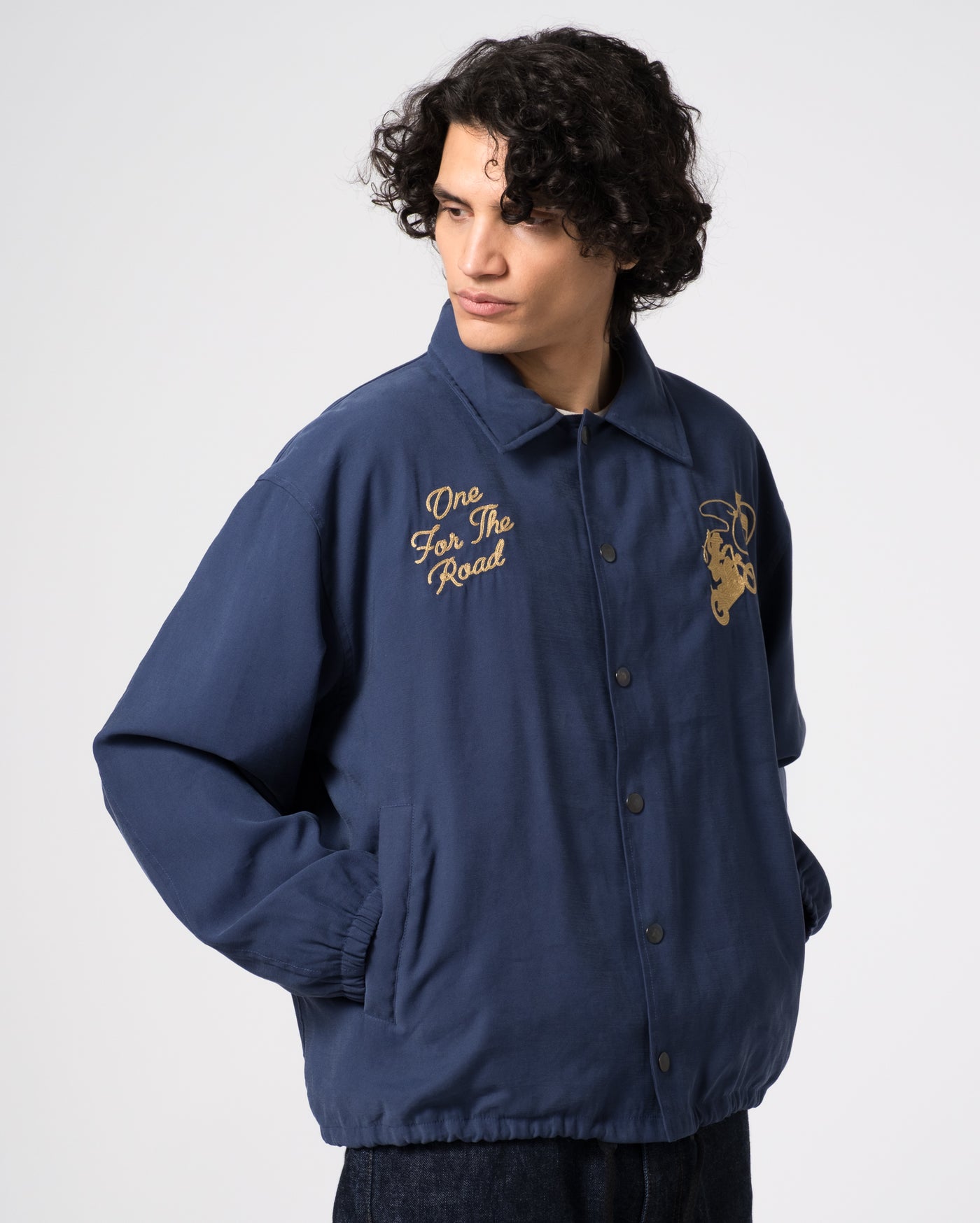 Dago Jacket Duke Rayon Faded Blue