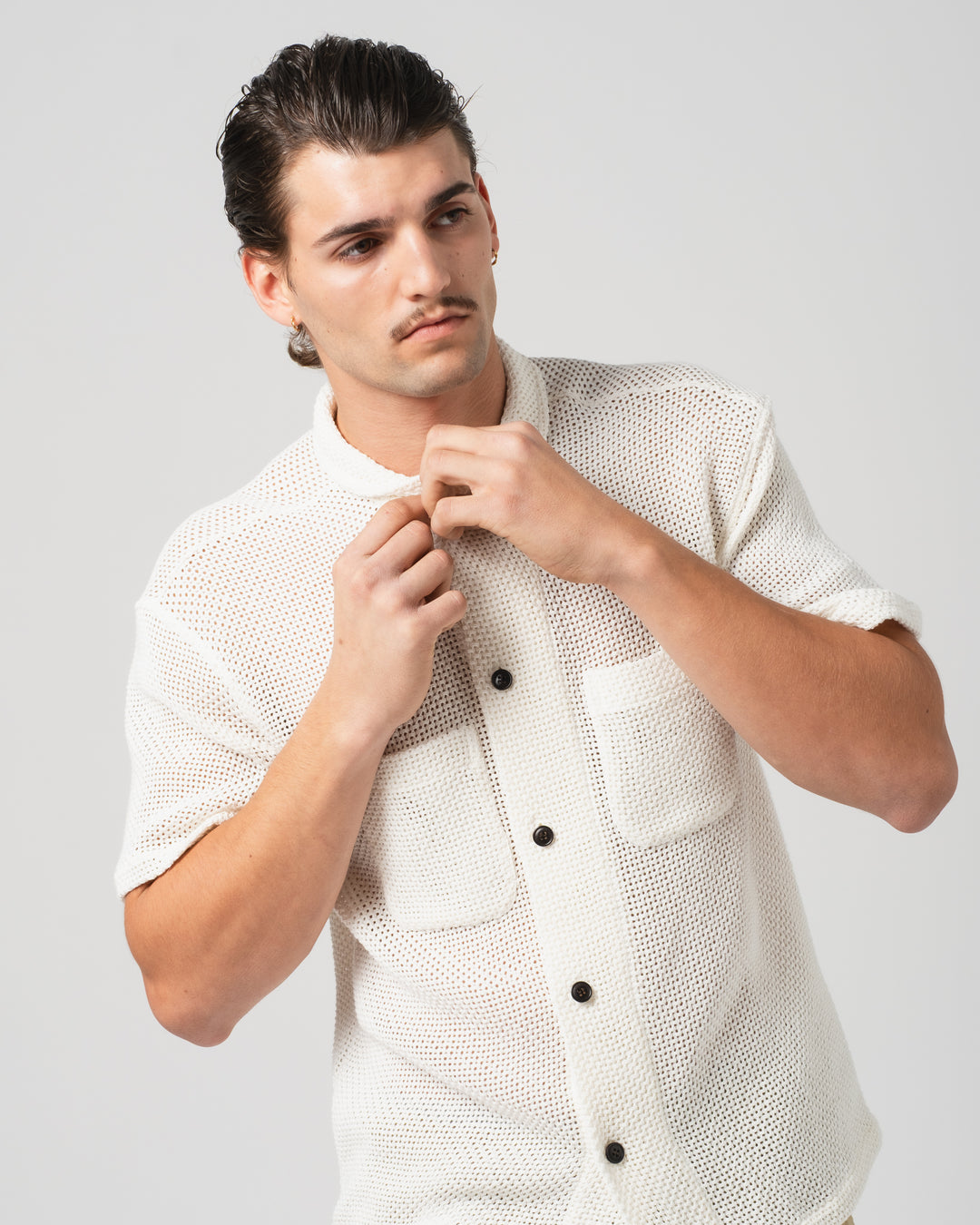 Breeze Shirt Trellis Cotton Ecru