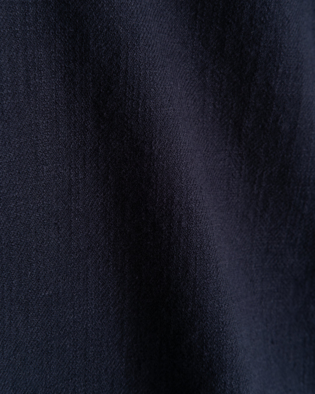 Western Shirt Slub Cotton Navy/Offwhite