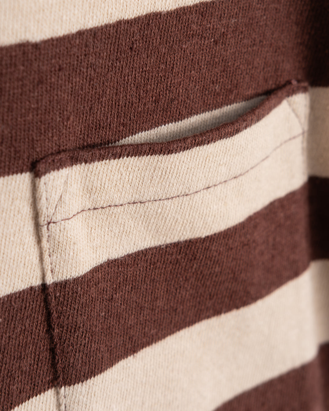 Pocket T Stripe Cotton Linen Henna/Wheat